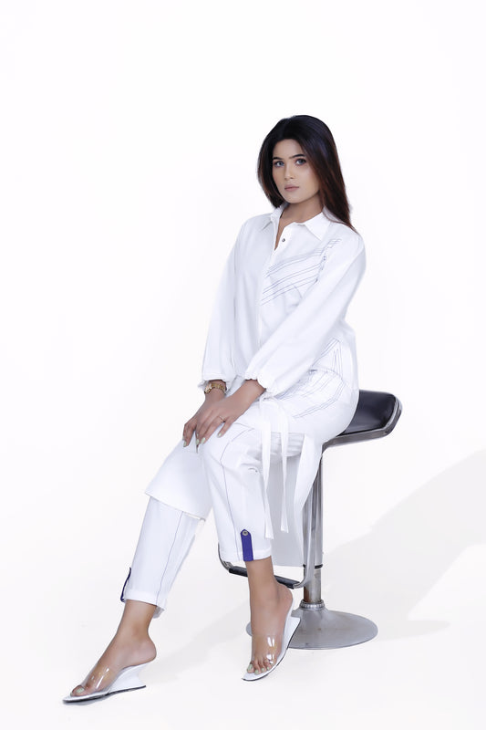 CONCEALED PLACET SHIRT CO-ORD SET